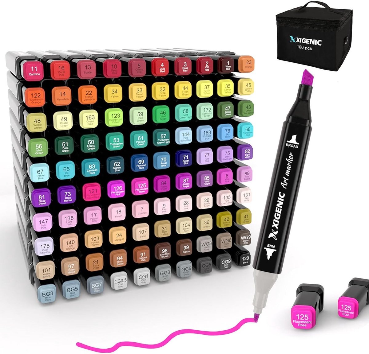 Alcohol Markers Set - Multicolor - Dual Tip - Sneldrogend - Voor Kunstenaars en Hobbyisten