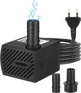 Mini pompe à eau ultra-silencieuse - Petite pompe submersible - Convient pour aquariums, bassins, fontaines, jardins, sculptures, fontaines pour animaux - Buse incluse - Noir