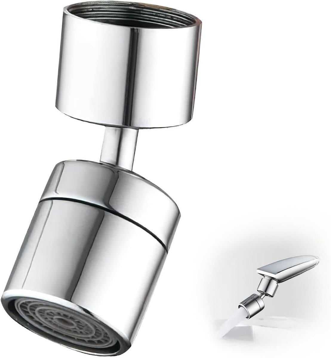 Rotatable water tap attachment met 360° draaifunctie, waterbesparende kraanverlenging en luchtvernevelaar voor M22 aansluiting