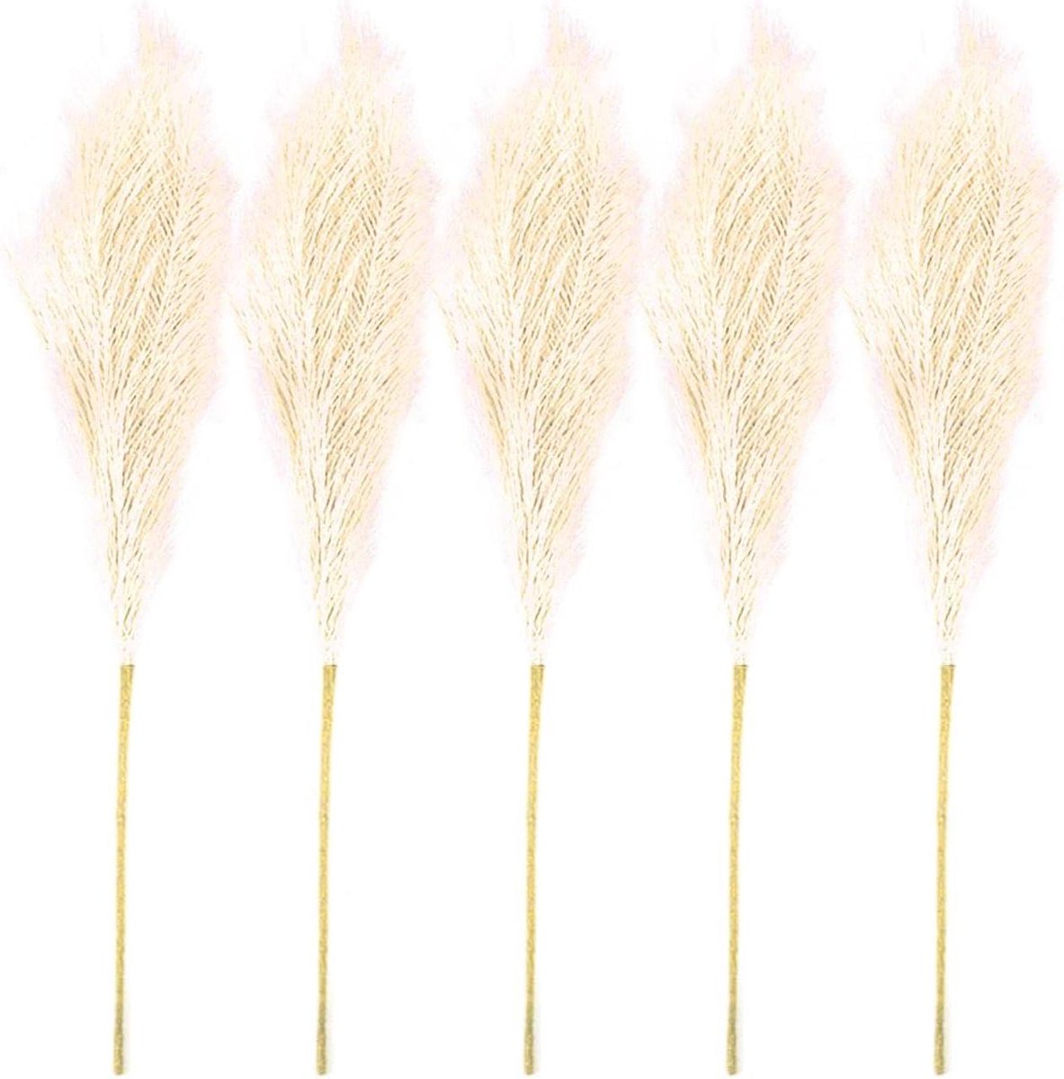 Kunstgras Boeket - Decoratief Gras - Woonkamer Aankleden - Luchtiger Ontwerp - 70 cm Hoog - Beige