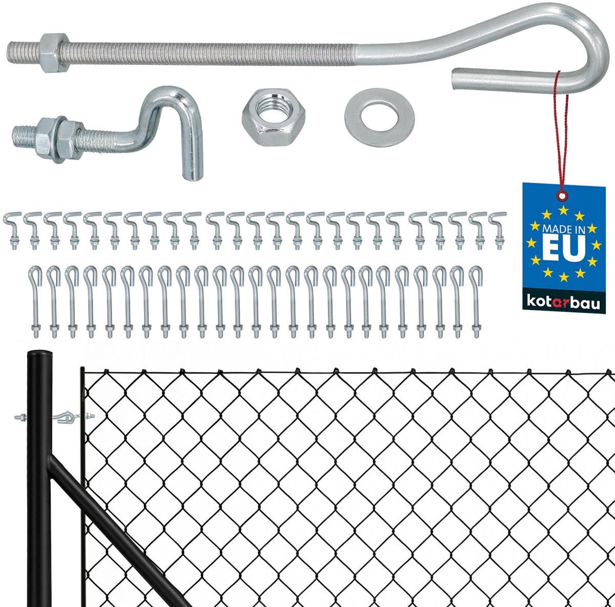 KOTARBAU 25 Stuks Draadspanner M6, Kabelspanner, Spanner van Verzinkt Staal