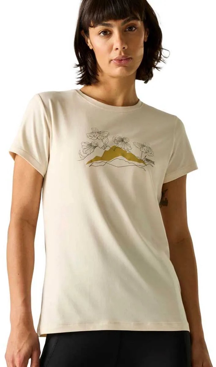 Regatta Fingal Stretch T-shirt Met Korte Mouwen Vrouw Light Vanilla