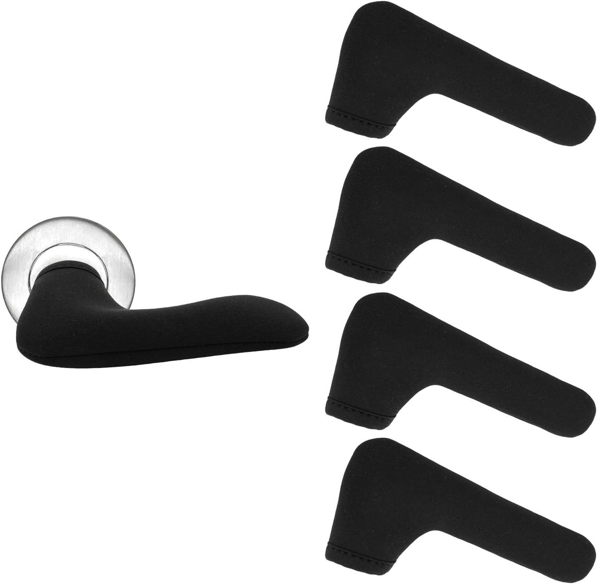 SnelShoppen - 4x Deurklinkhoezen - Neopreen Rubber Deurknop Covers - Anti-brandwonden en Antivries Bescherming - Ideaal voor Koude Rillingen en Warmte