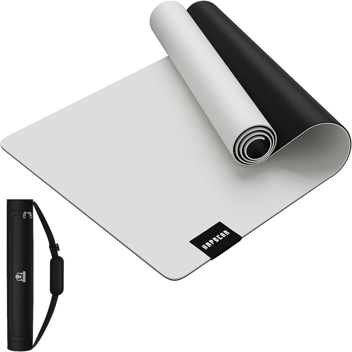 SnelShoppen - Premium Natural Rubber Yoga Mat 183x76x0.5cm - Non-Slip, 5mm Dikte voor Professionele Yoga en Pilates, Inclusief Oxford Draagtas