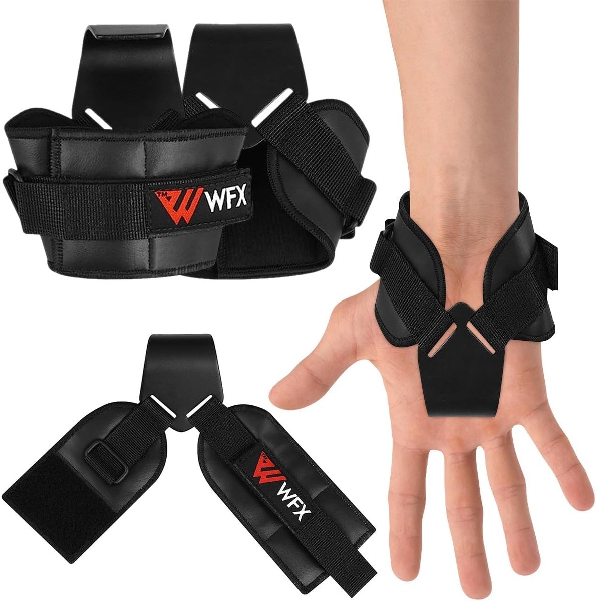 SnelShoppen - Gewichtheffen Lifting Straps - Neopreen Polsbanden met Verstevigde Grip - Antislip Rubber Coating - Voor Deadlift, Chin-ups, Gym Workout