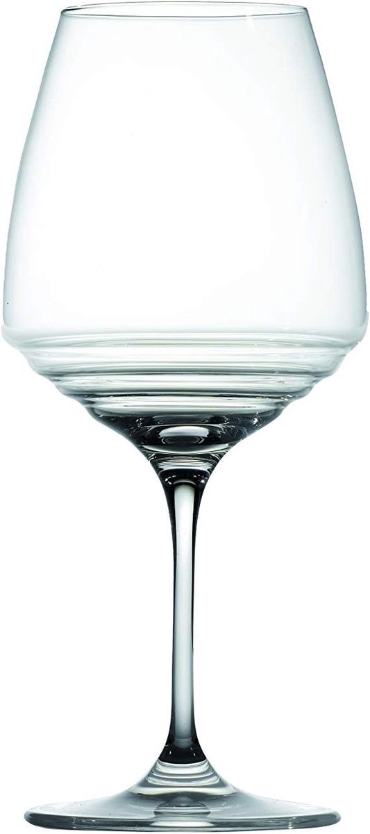 SnelShoppen - Set van 6 Zwarte-Grijze Wijnglazen 60 cl - Hoogwaardig Kristalglas voor Rode Wijn - Perfect voor Feesten, Diner en Speciale Gelegenheden