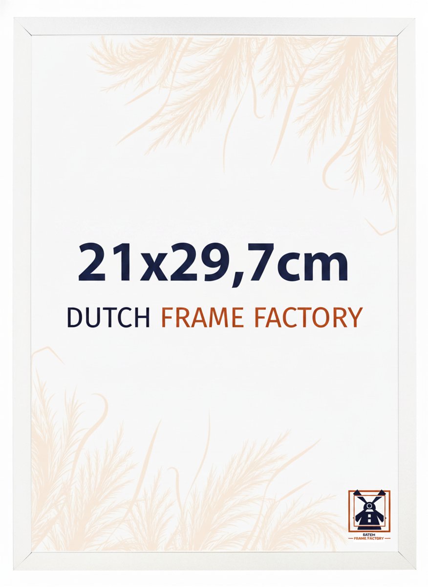 Fotolijst A4 21x29,7 cm - MDF - Wit Hoogglans - Benno