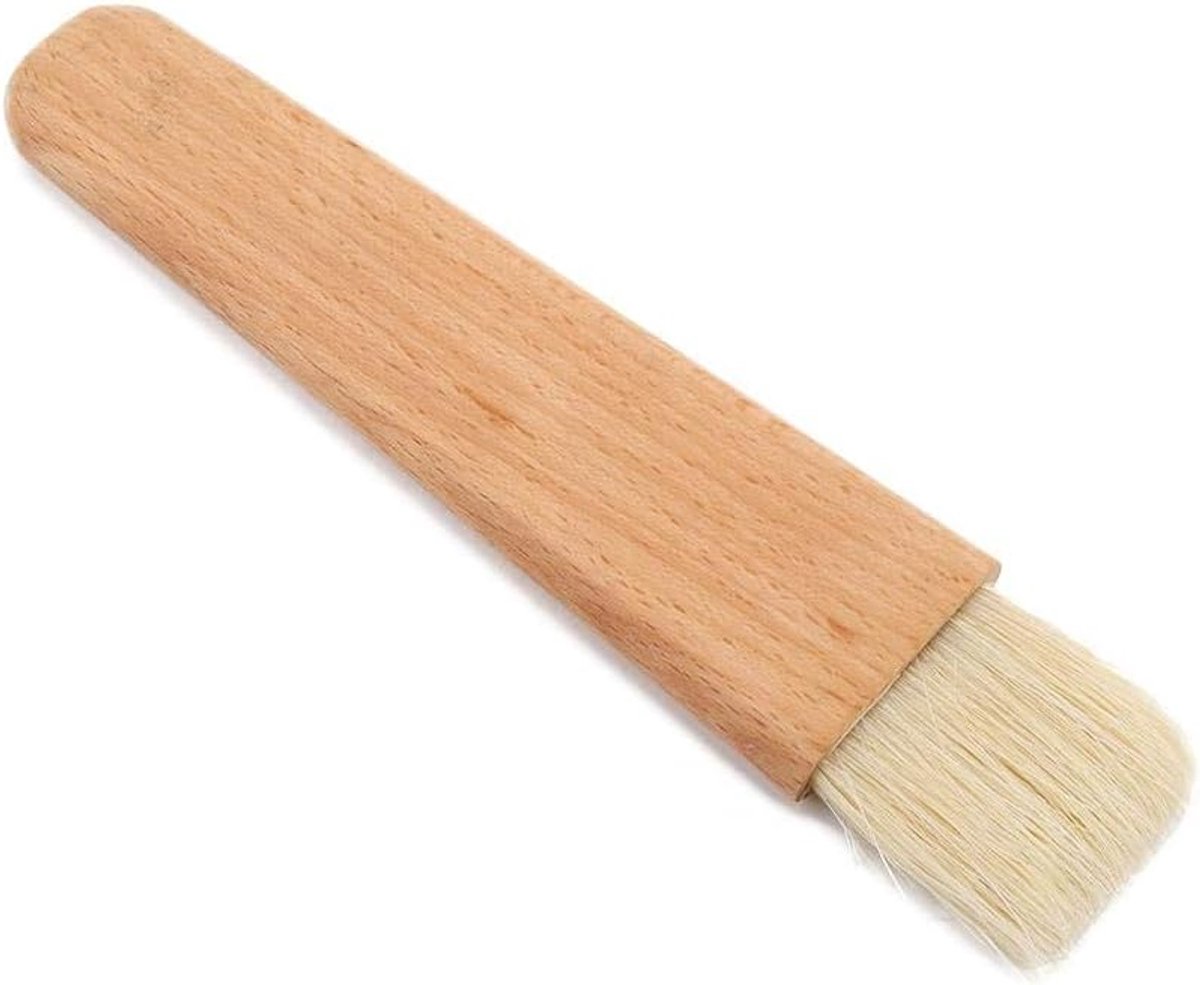 SnelShoppen - Houten Bakken Koken Basting Borstel - Hittebestendige BBQ Marinade Borstel voor Taarten, Vlees, Desserts - Duurzaam Keuken Gereedschap m