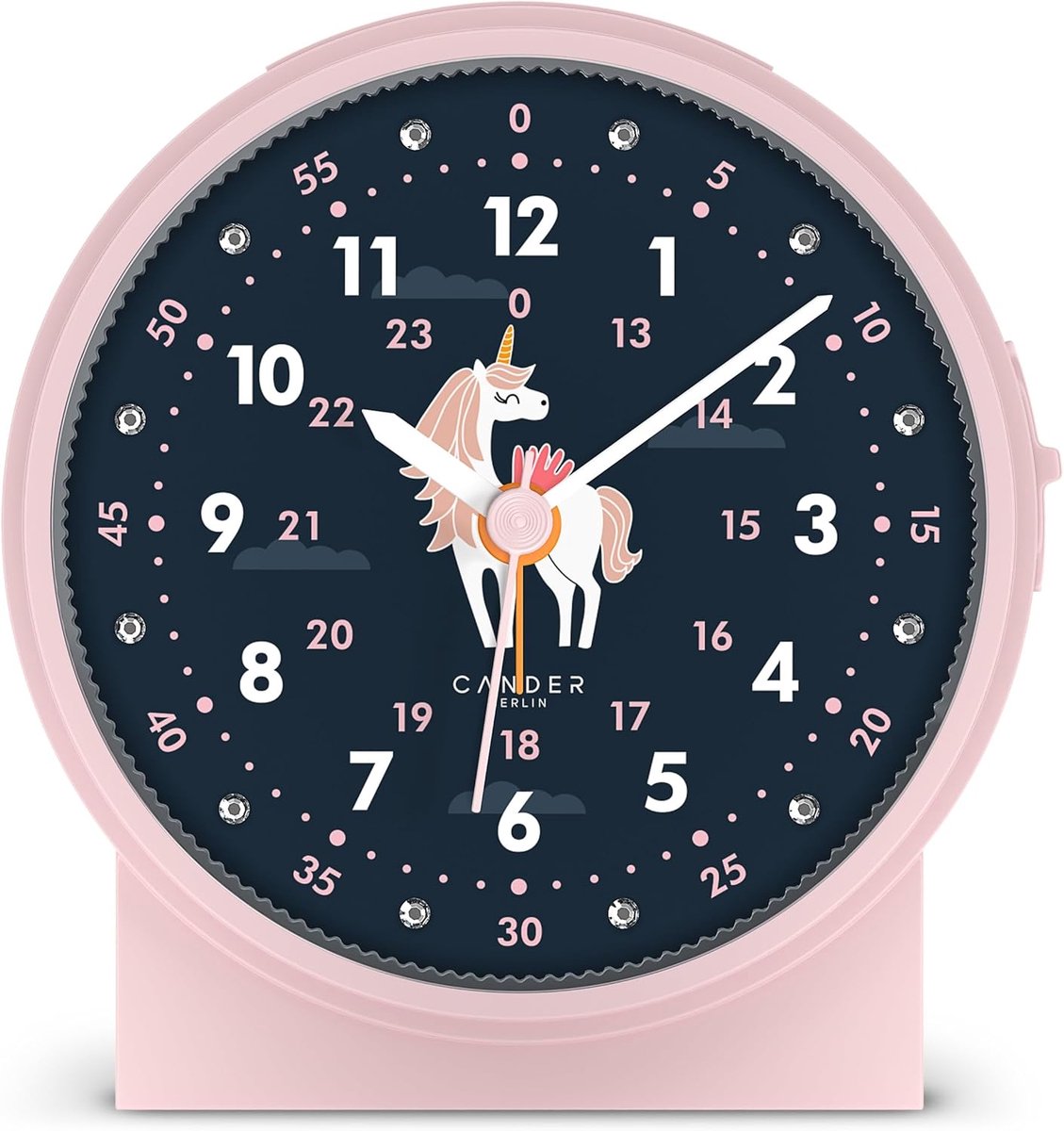 SnelShoppen - Kinderwekker Unicorn - Stil Alarmklok met Snooze Functie - Roze Analoge Klok voor Kinderen - 11 cm - Perfect voor Jongens en Meisjes