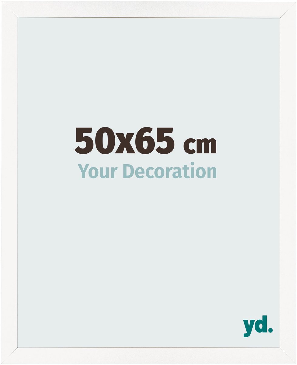 Your Decoration - Fotolijst 50x65 cm - MDF - Wit Hoogglans - Bologna