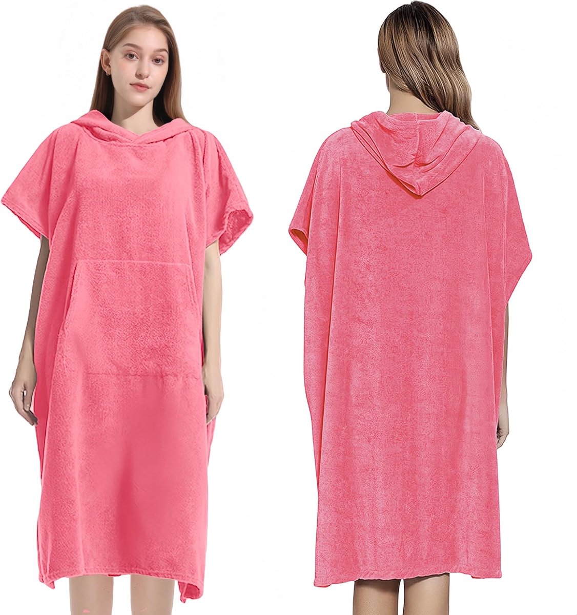 SnelShoppen - Unisex Microfiber Badjas Poncho - Sneldrogend Zwem- en Strandkleed, Lichtgewicht Voor Mannen & Vrouwen - Navy Blauw 80x110cm | Ideaal Vo