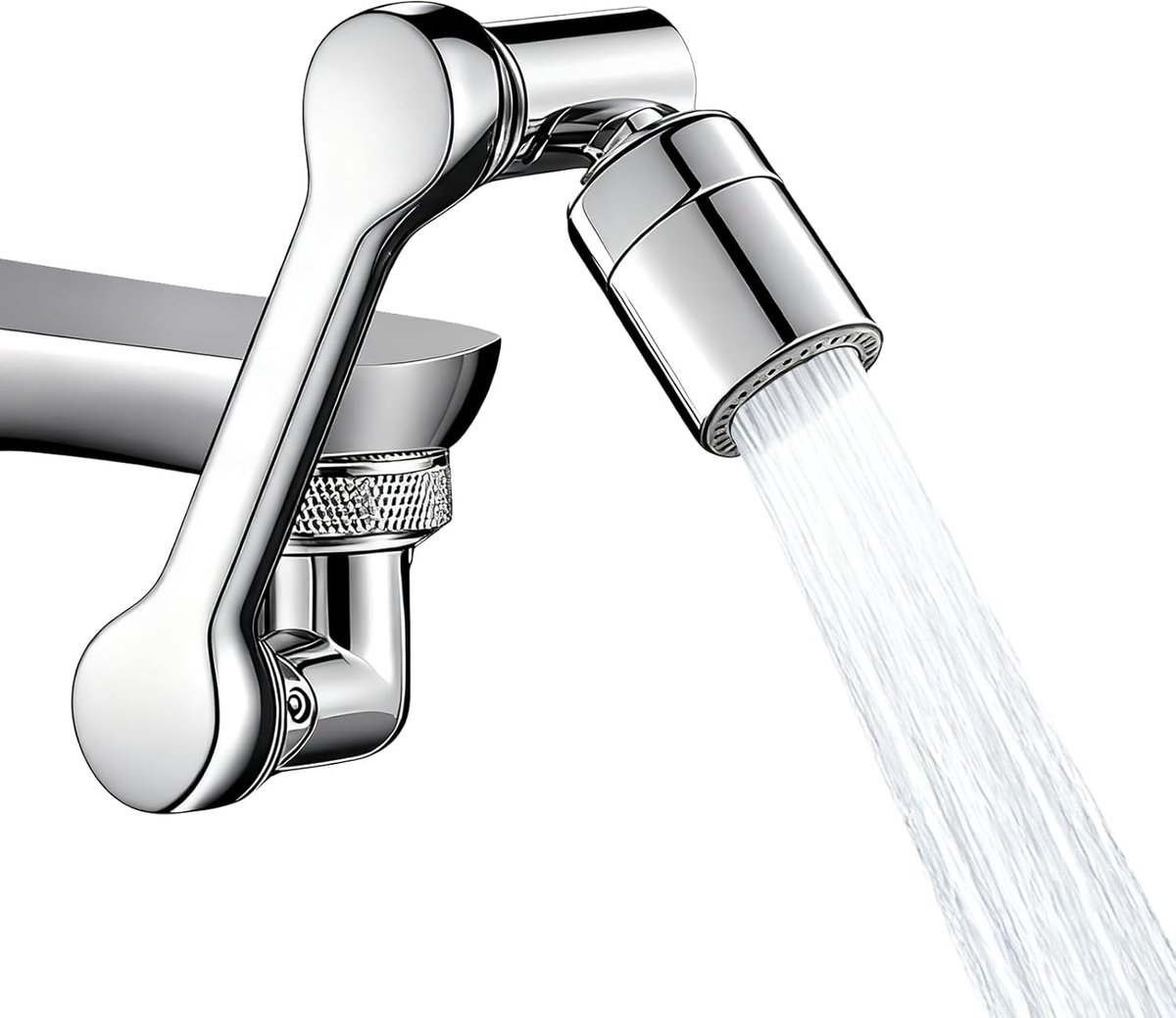 SnelShoppen - XVZ Swivel Tap Attachment - Waterkraanverlengstuk met 1080° Rotatie en 2 Jet Types voor Keuken en Badkamer - Universele Aansluiting