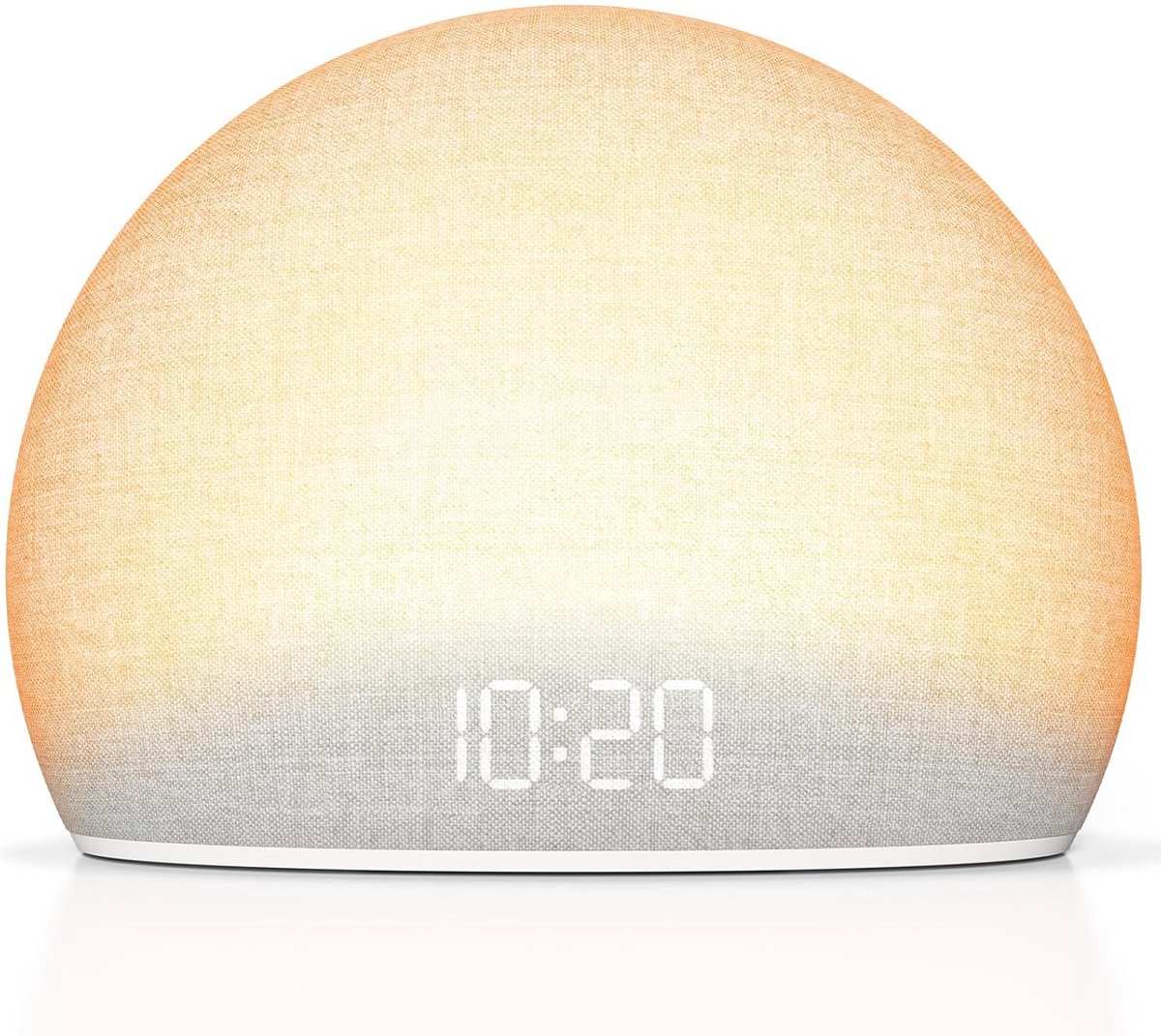SnelShoppen - Sunrise Wekker met White Noise Geluidmachine | Natuurlijke Wake-Up Light met Zachte Alarmtonen, 20 Rustgevende Geluiden, Dimbaar Display