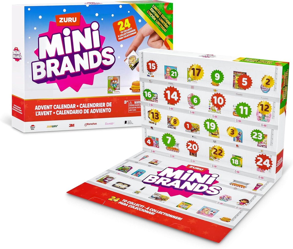 Thijox - Mini Brands Retro Kruidenier Speelgoed Adventskalender met Fijnproeverij, 24 Deurtjes, Verzamelobject, Perfect voor Kinderen en Feestdagen