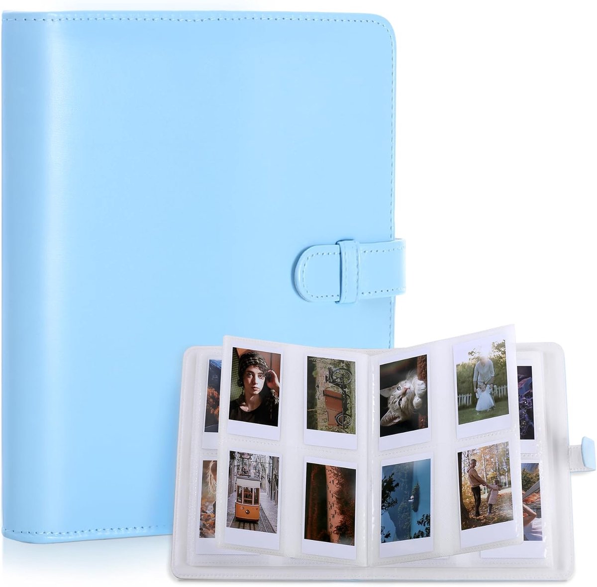 SnelShoppen - Fotoalbum voor 3 inch film met 256 vakken, geschikt voor instant camera's, perfect voor Fujifilm en Kodak, ideaal voor feest, kinderen e