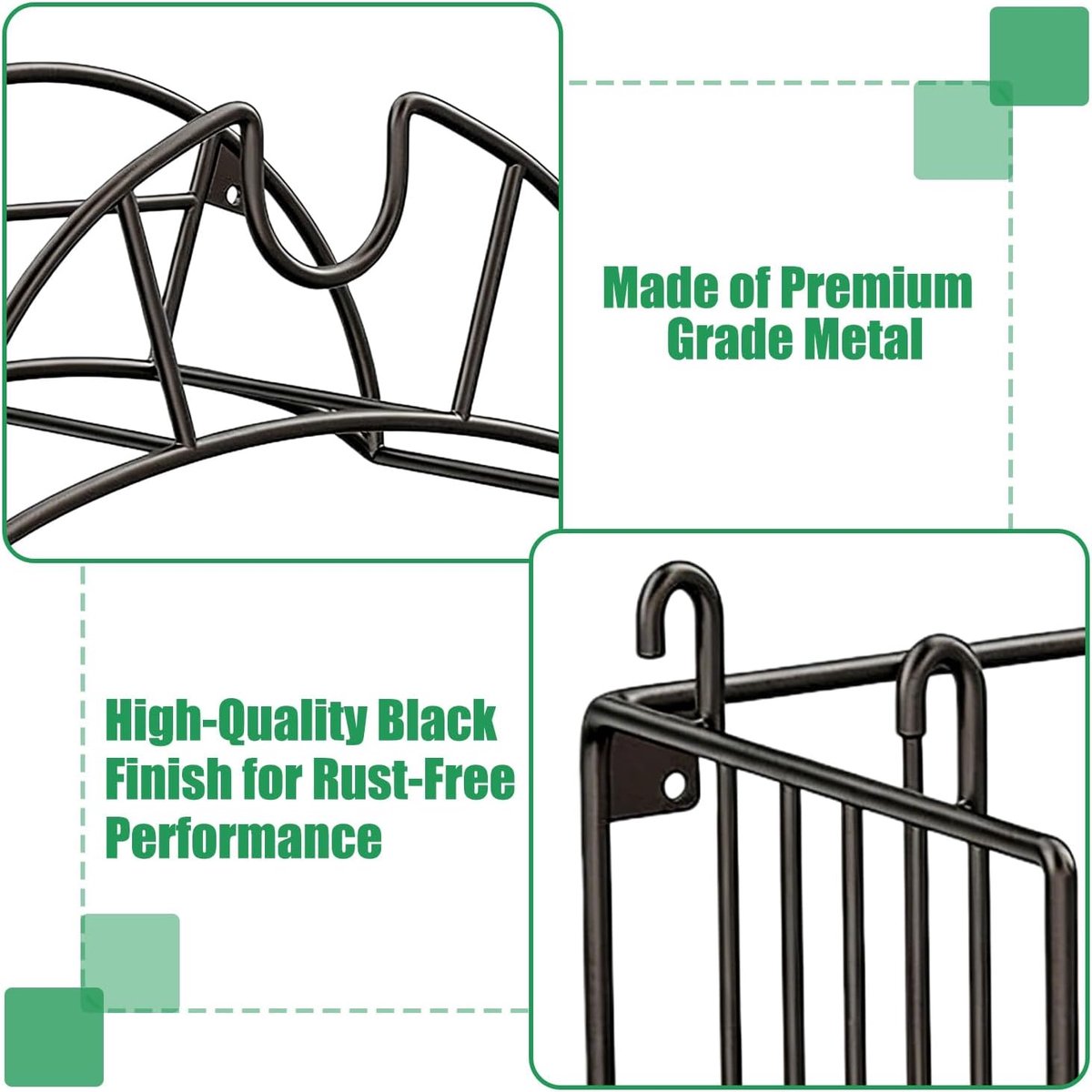SnelShoppen - Tuinslanghouder Wandhouder Zwart Metalen Slanghouder 20x14x14 cm Koolstofstaal Voor Tuin, Binnenplaats, Garage, Tuinaccessoires