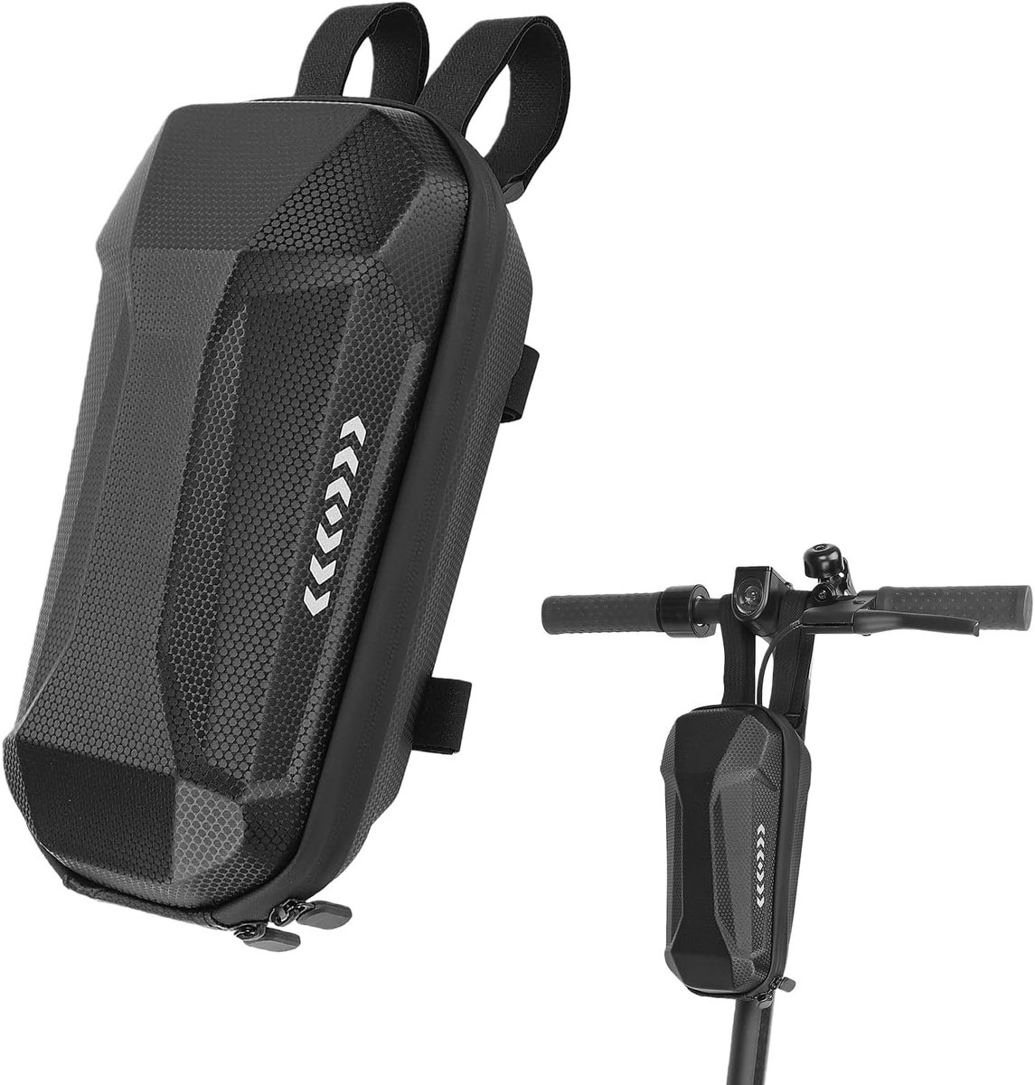 SnelShoppen - 2L Elektrische Scooter Opbergtas, Harde Schaal Voorste Tas, EVA Waterdicht en Duurzaam, Scooter Stuurtas voor Mijia M365 Pro Segway Nine