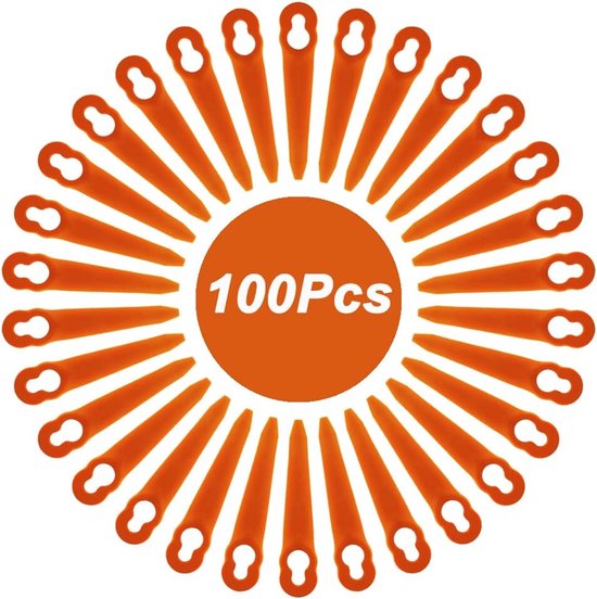 Verpakking met 100 kunststof vervangingsmessen, geschikt voor de Stihl Polycut 2, Polycut 3, FSA 45, FSA 57 en FSE 52 bosmaaiers. — afbeelding 5