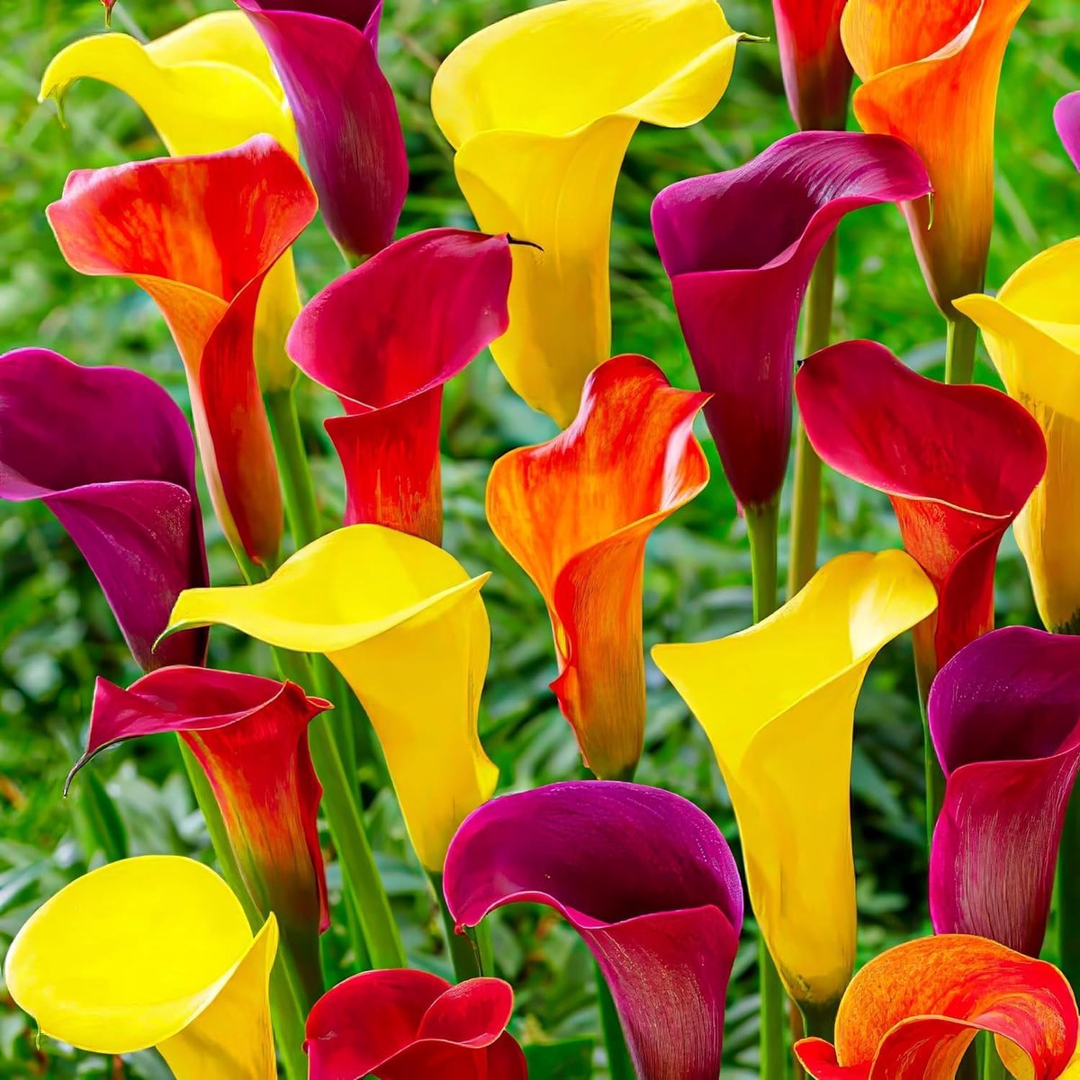SnelShoppen - Calla Multicolour Collectie Zantedeschia leliebollen, 5 Grote Bloembollen, Ideaal voor Pot, Tuinplant, Kleurrijke Bloembollen Mix uit Ho