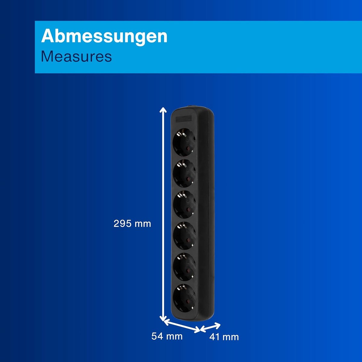 SnelShoppen - Stekkerdoos 6-Voudig Zonder Kabel, Meervoudige Stekkerdoos Zwart, Max. 3500W, Voor Thuis, Kantoor, Camping, Tuin, Veilig en Betrouwbaar