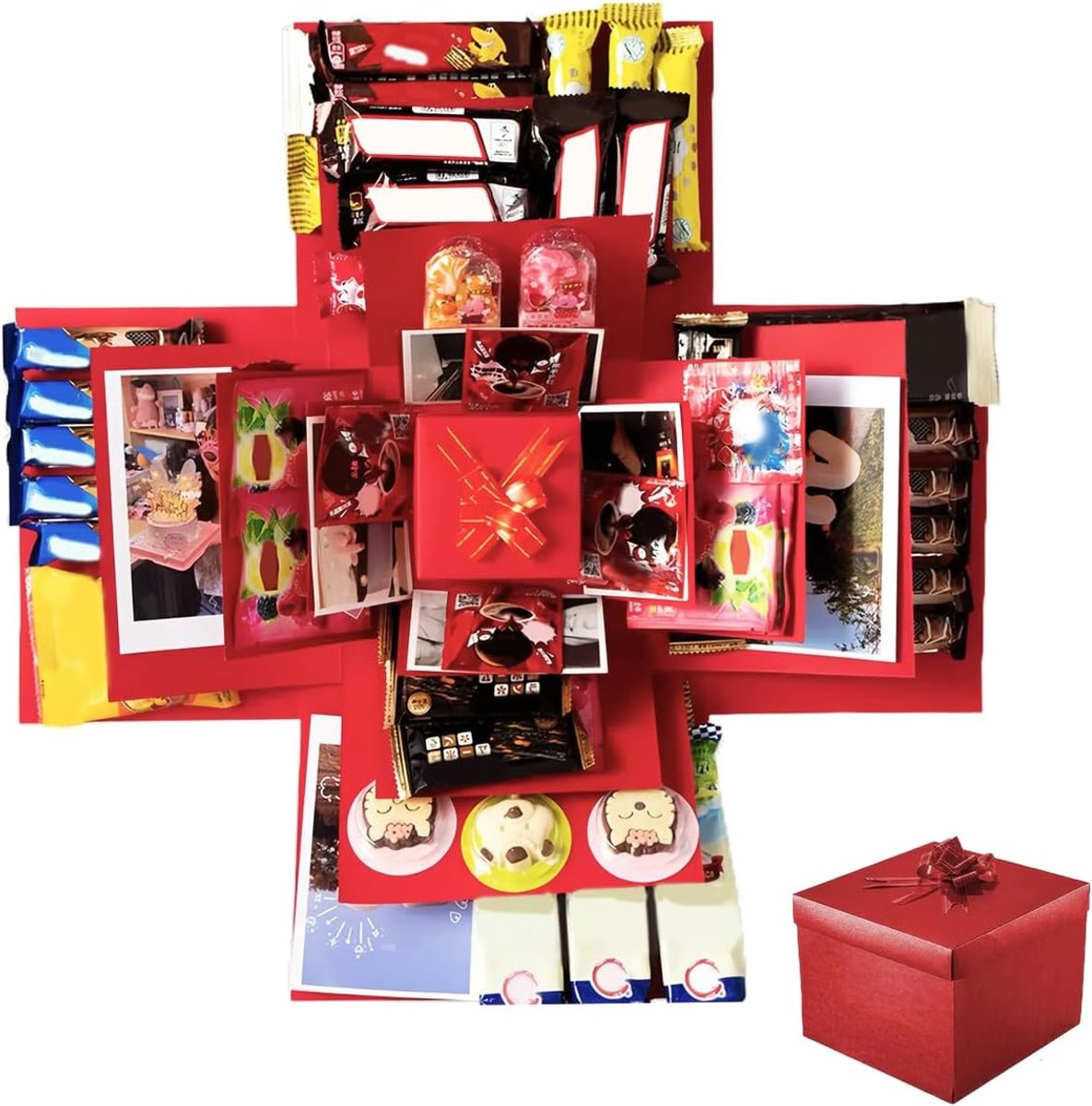 SnelShoppen - Verrassingsdoos Creatieve Explosiegeschenkdoos | Doe-Het-Zelf Handgemaakte Verjaardagscadeaus, Valentijnsdag, Feest, Origineel, Uniek, 1