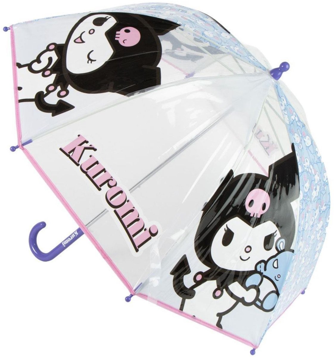 Hello Kitty En Kuromi Transparante Paraplu Handmatig Kind