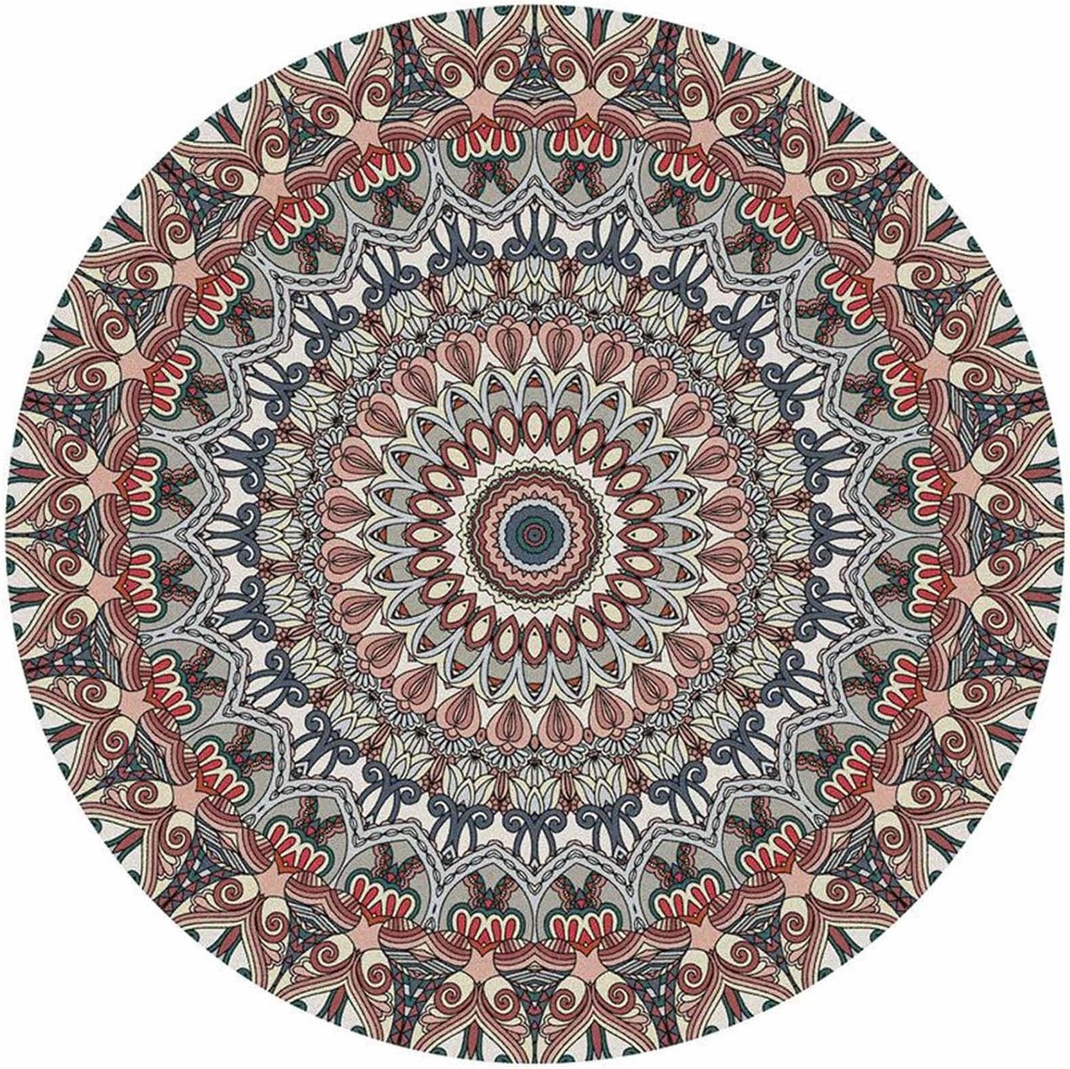 Rond Vloerkleed - Karpet Tapijt - Woonkamer Decoratie - Machinaal Geweven - 300 cm - Veelkleurig