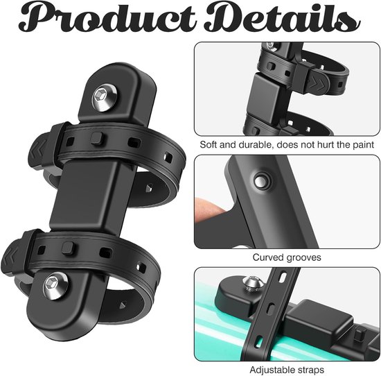 Thijox - Bidonhouder Fiets Adapter Montagebasis zonder Schroeven, Universele Antislip Flessenhouder voor Fietsen, MTB, Scooters, E-Bikes — afbeelding 2