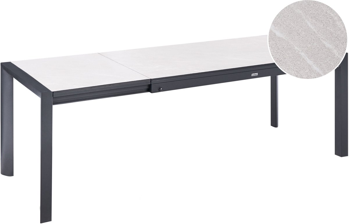 BINASCO - Tuintafel uitschuifbaar - Beige - HPL/Aluminium
