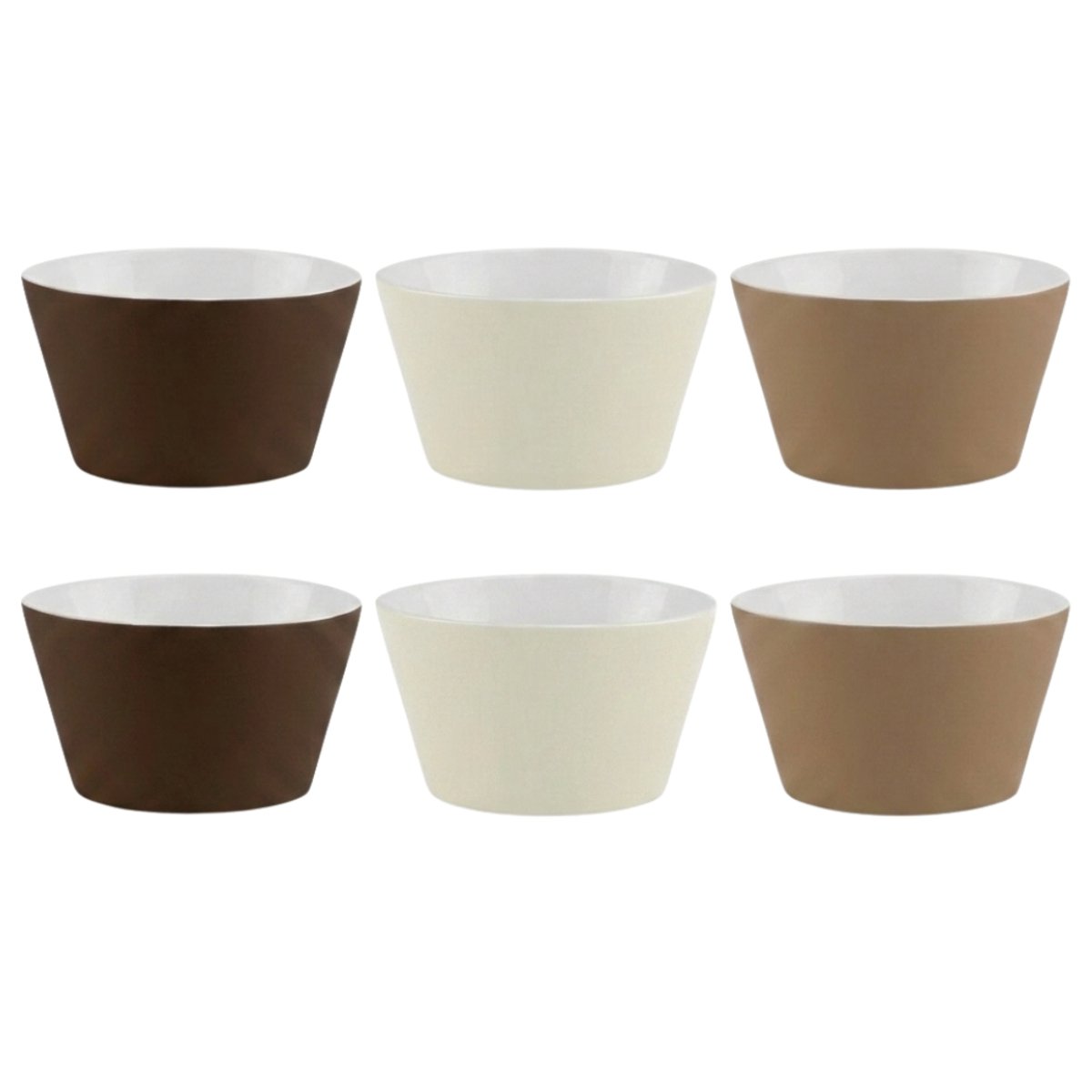 Kommen – Ø14 cm – Schalen – Set van 6 – Ontbijt – Dessert – Soepkom – Bowl