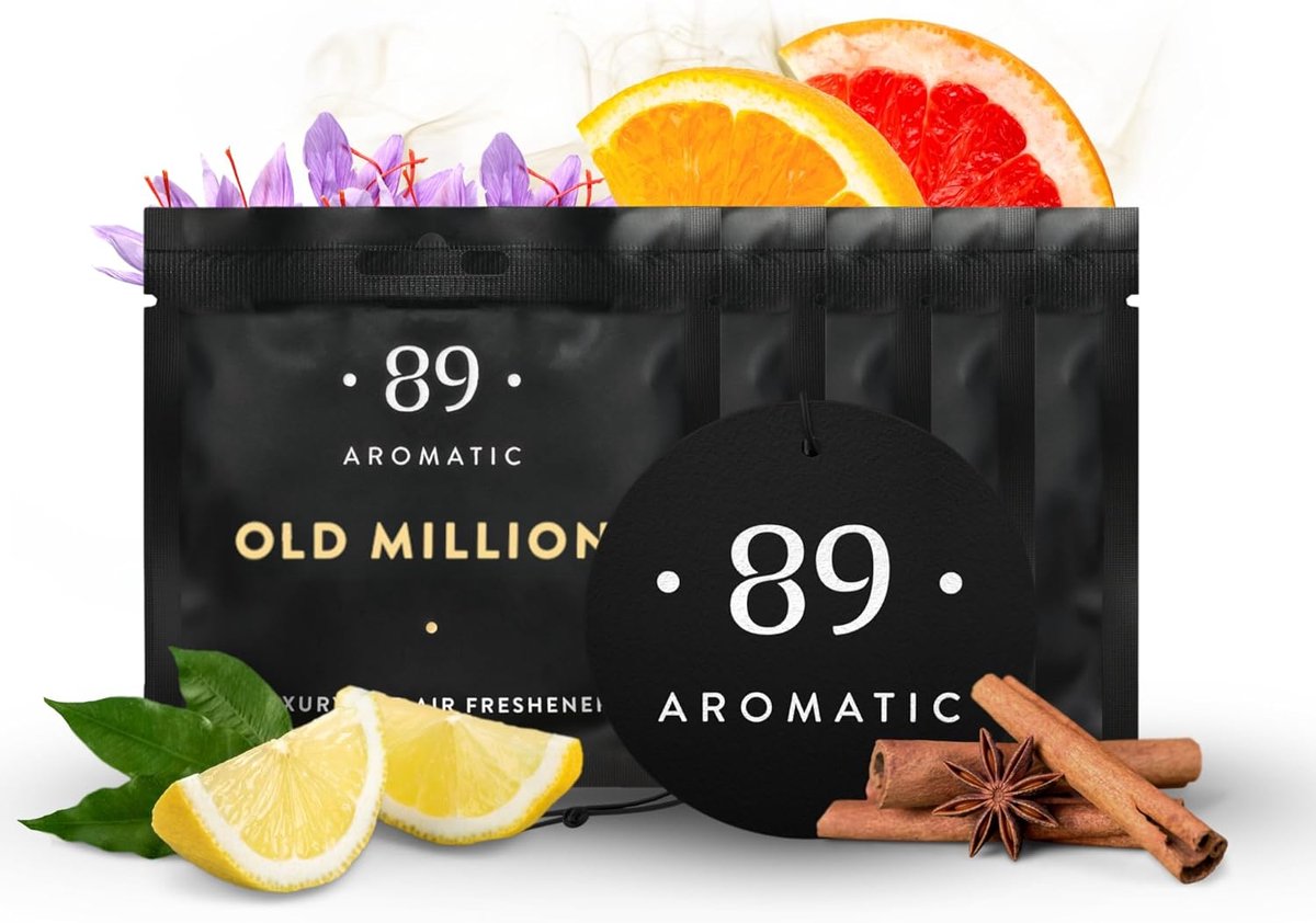 SnelShoppen - Aromatische Auto Luchtverfrisser Hanger – 5-Pack Mix van Fruity, Sweet, Fresh & Spicy Geuren – Geurpendant voor Auto, Thuis & Kantoor –