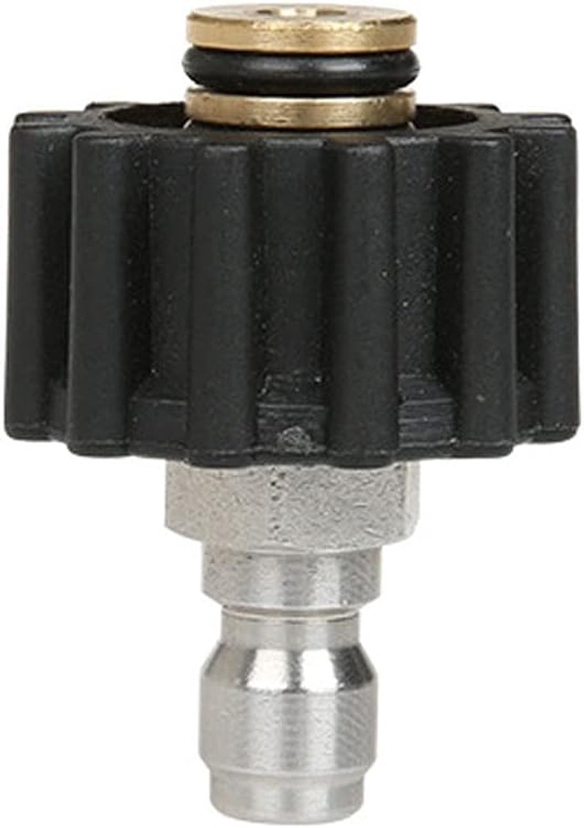 SnelShoppen - High Pressure Washer Adapter M22-14mm x 1/4 Inch - Snelle Aansluiting, Duurzaam ABS + Staal, 55 mm, Tijd Besparend, Ideaal voor Tuin, Au