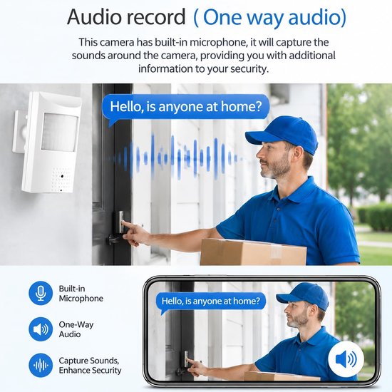 SnelShoppen - UltraHD 4K POE IP Camera met Audio, 8MP Nachtzicht, PIR Beweging Detectie, 940nm IR LED, Microfoon, 3.7mm Lens voor Binnengebruik — afbeelding 3