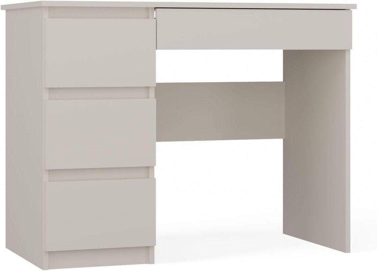 Bureau met laden - Schrijftafel werkplek - Thuiswerken studeren - Fronten zonder handgrepen - 98 x 51 x 76 cm