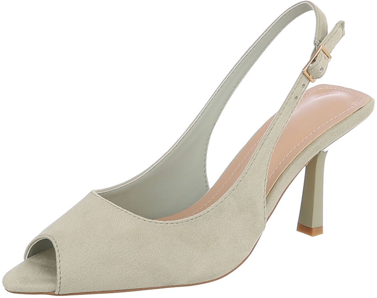 Slingback Pumps - Open Teen en Hoge Hak - Dames Mt:37