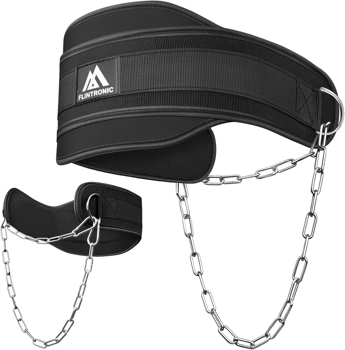 SnelShoppen - Dip Weight Lifting Belt Gym Lifting Belt met 99 cm Verstelbare Stalen Ketting, Rugsteun, Ondersteunt 99 kg voor Pull-Ups, Bodybuilding,