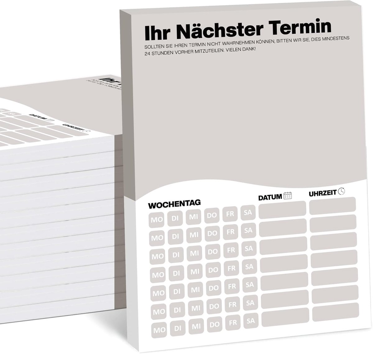SnelShoppen - Praktische Afspraak Kalender - 12 x Afspraakblokken - 600 Afspraakbladen - DIN A7 Formaat - Geschikt voor Artsen, Fysiotherapeuten, Mass