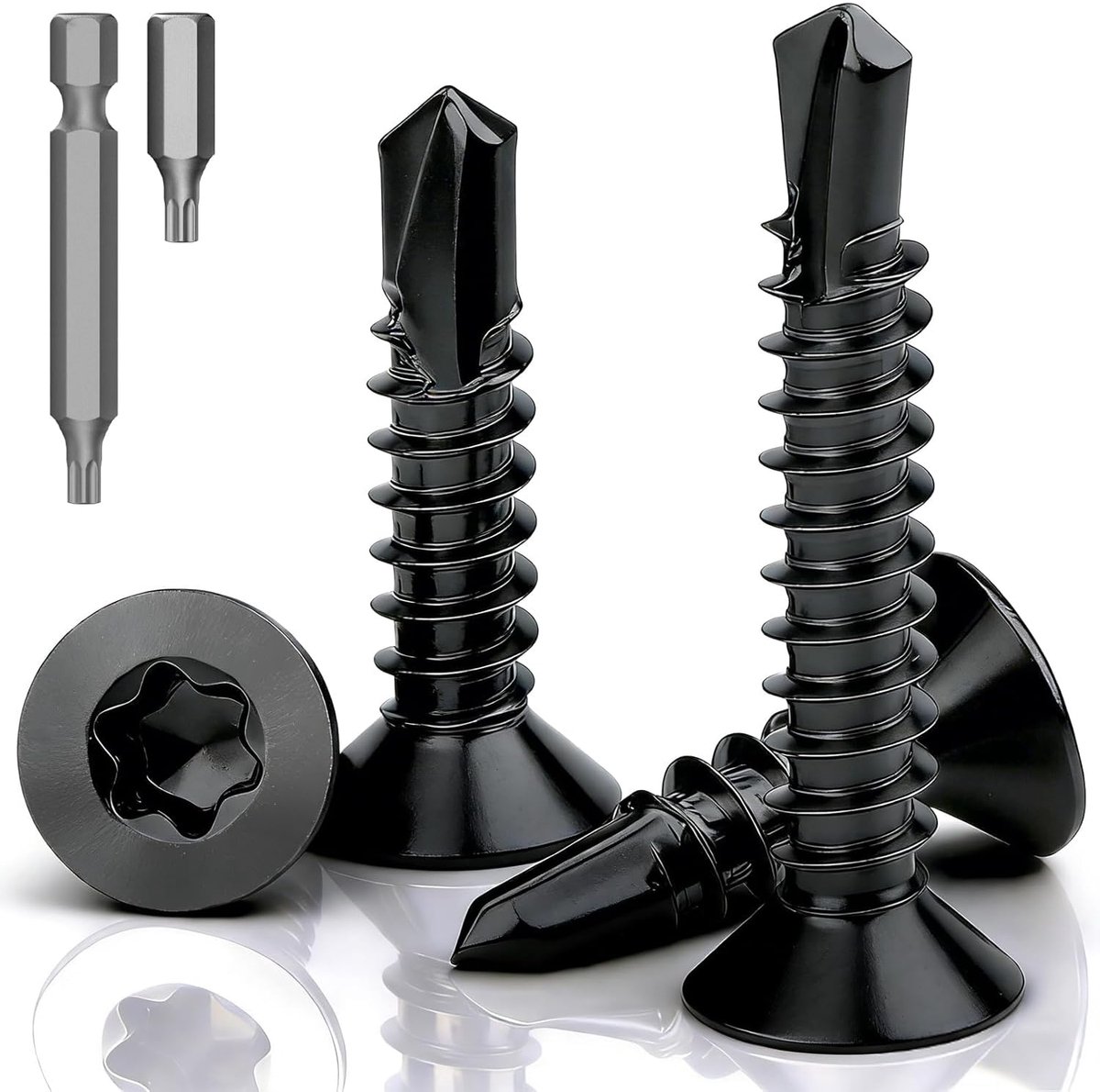 SnelShoppen - Drilling Screws RVS M4.2 x 32 mm Zelftappende Torx Schroeven DIN 7504 Verzinkte Hoofd Zwart - Hoogwaardige RVS 410 Bevestigingsmateriale