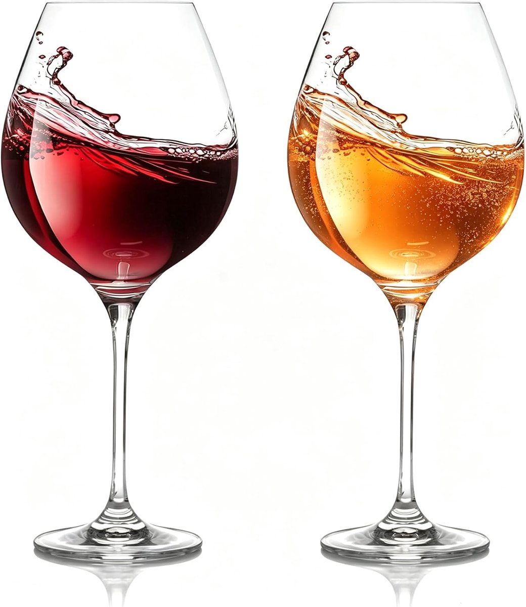 SnelShoppen - 2 Stuks Plastic Wijnglazen 425 ml Herbruikbare Rode Wijnglazen BPA-vrij voor Feest, Bruiloft, Verjaardag, Barbecue, Camping