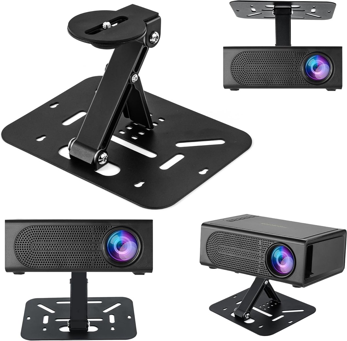 SnelShoppen - Projector Holder, Desktop Projector Houder, Wandbeugel voor Projector, Metalen Projector Stand met 1/4 Draad voor Thuisbioscoop, Speelka