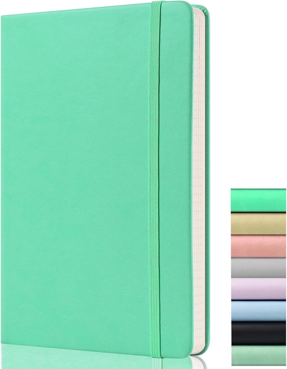 SnelShoppen - Bullet Dotted Journal A5 Notitieboek - Premium Hardcover Dotted Diary met 120GSM Dikte, 172 Pagina's, Achterzak, Elastiek, 2 Markeerlint