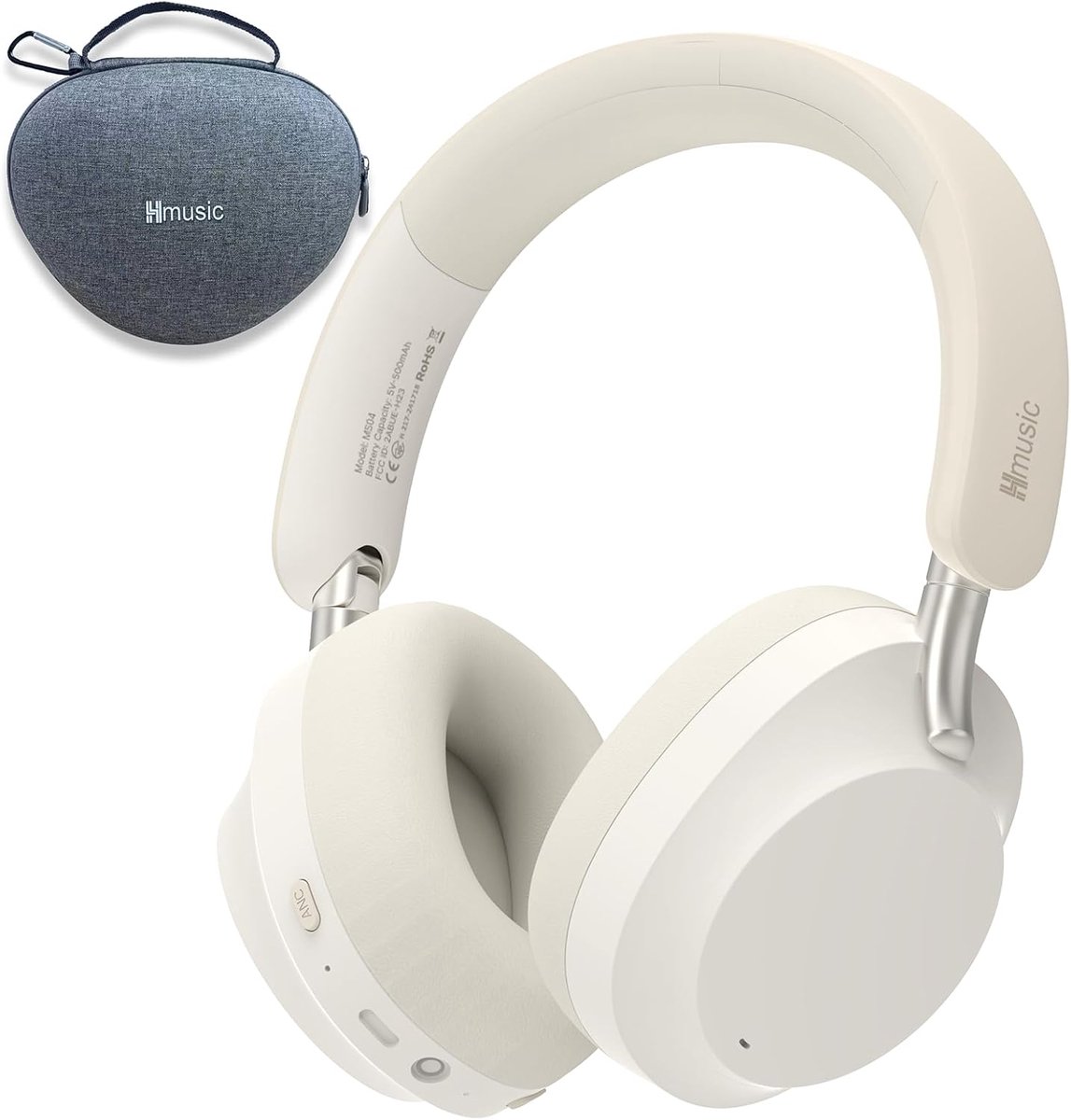 SnelShoppen - Draadloze Active Noise Cancelling Hoofdtelefoon - Vouwbaar, 80 Uur Batterij, 3.5mm AUX, ENC Microfoons voor Helder Bellen, Bluetooth voo