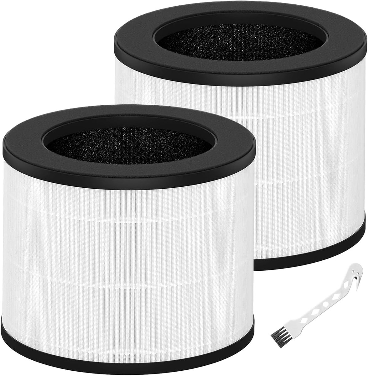 SnelShoppen - Airmega 100 vervangingsfilter 3-in-1 H13 HEPA + actieve koolfilter, 2 stuks, ideaal tegen pollen, stof en dierenharen voor luchtreiniger