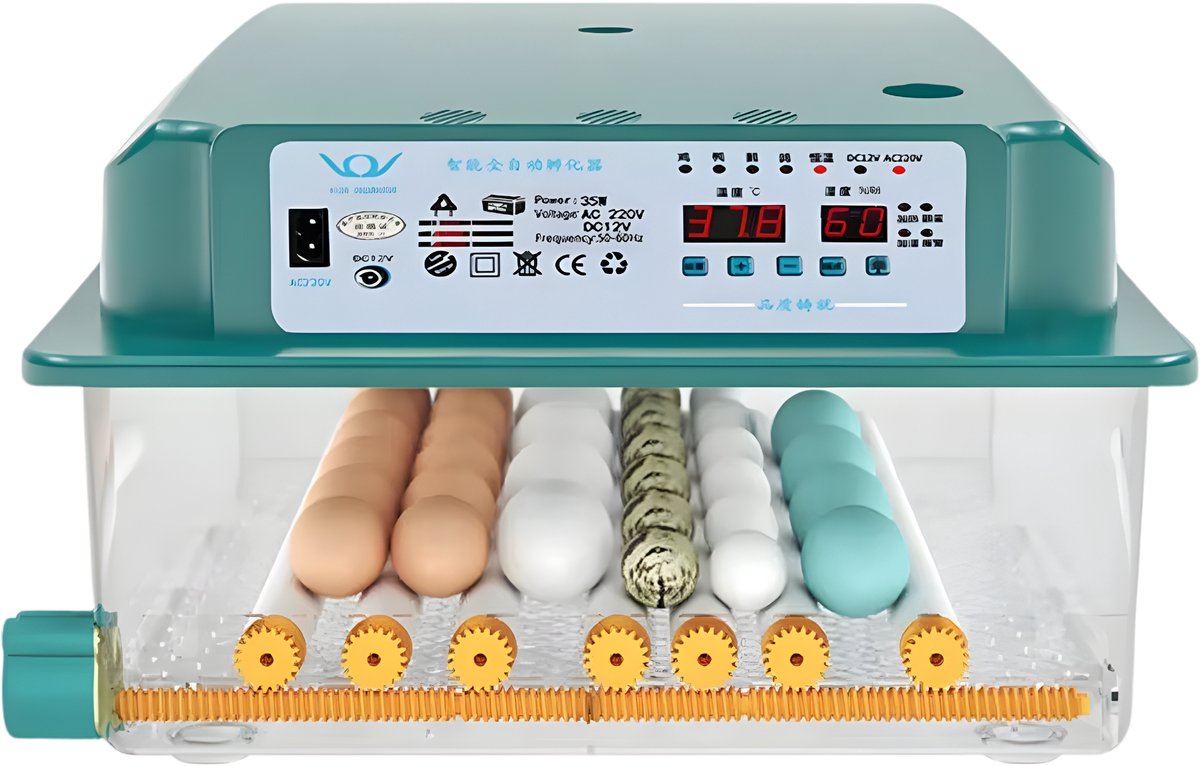 Egg Incubator - 36 eieren capaciteit, volledig automatisch keren, lade-type met digitale temperatuurregeling - kleur niet gespecificeerd