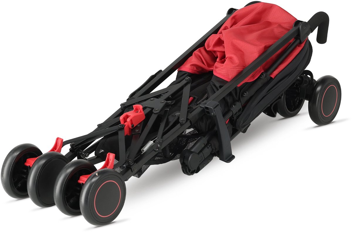 Jinbei Paraplu Buggy - Verstelbare Buggy - Tot 15 kg - Grijs/Rood — cadeau in Cadeau-ideeën - foto 8