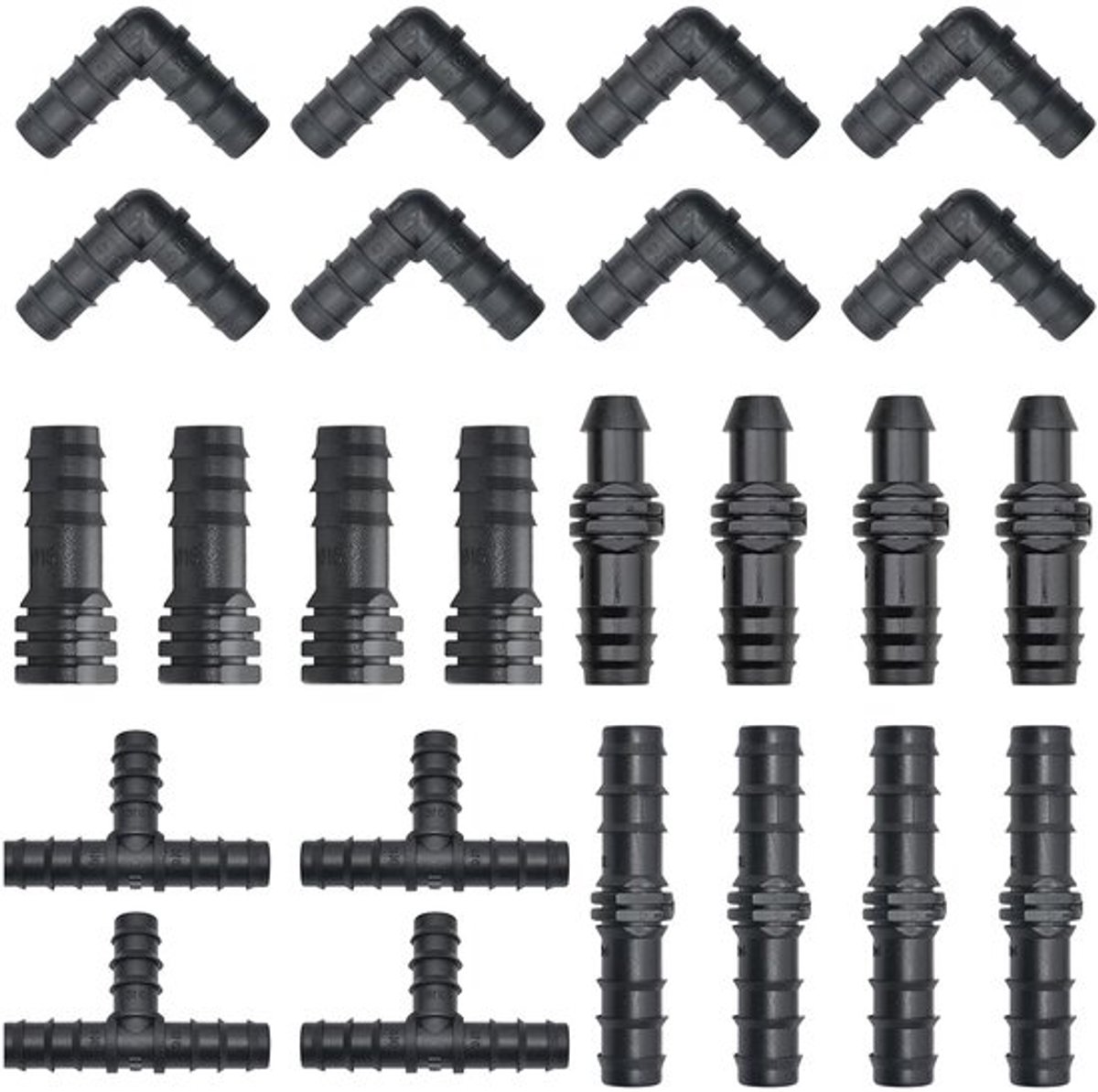 - Druppelbevloeiingsfittingen Set - 100-delige Irrigatie Kit - Gemakkelijk te Installeren - Tuinaccessoires - Geschikt voor Gazon en Groent..