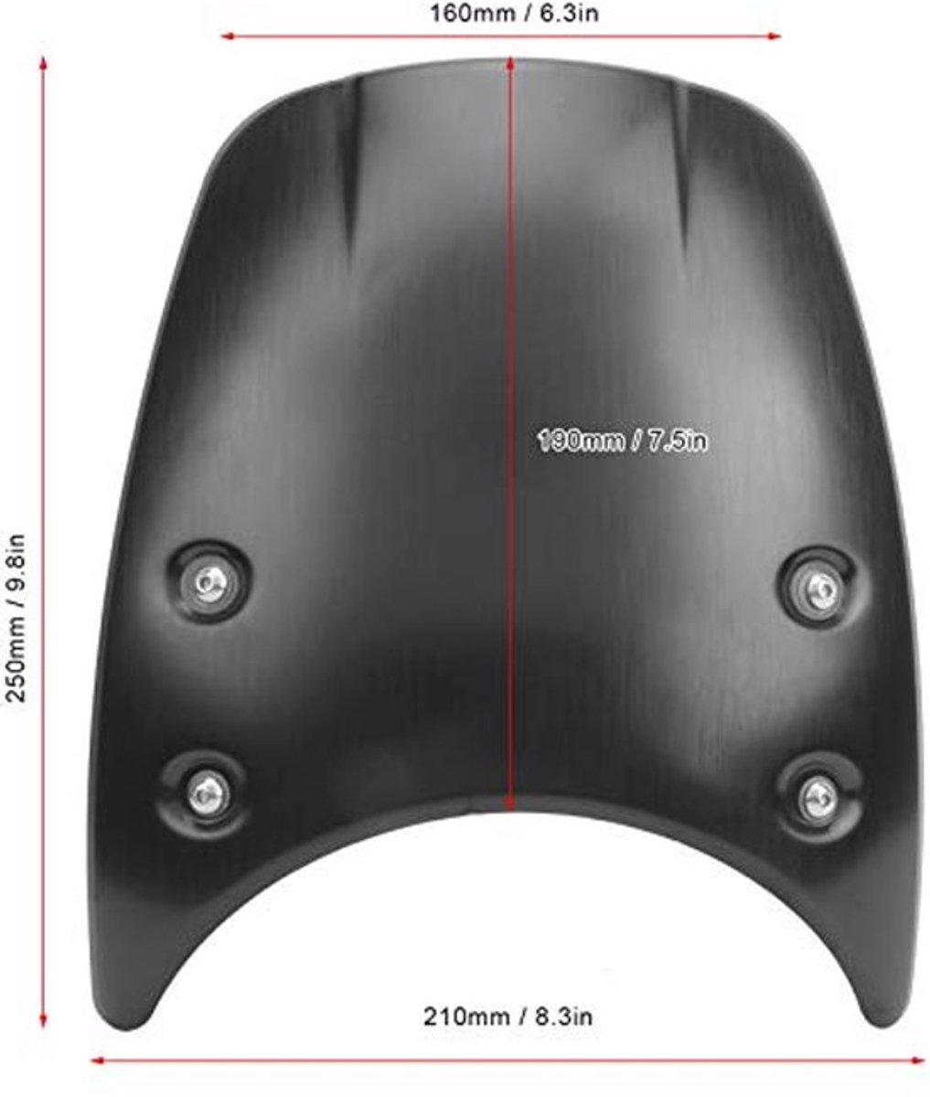 Motorfiets Windscherm Windscherm Winddeflector Zwart Aluminium Koplamp Fairing voor R NineT Pure Scrambler 2014-2020