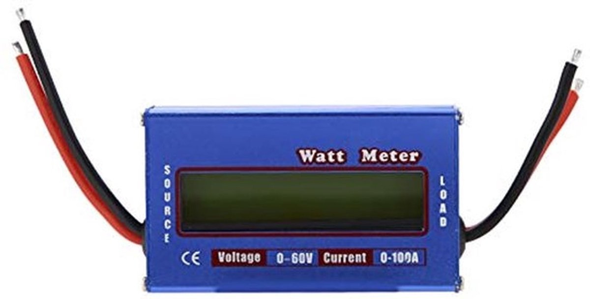 Wattmeter, 60V / 100A professionele RC digitale wattmeter, hoge nauwkeurigheid all-in-one meter Laag energieverbruik voor zonne-energie windenergie