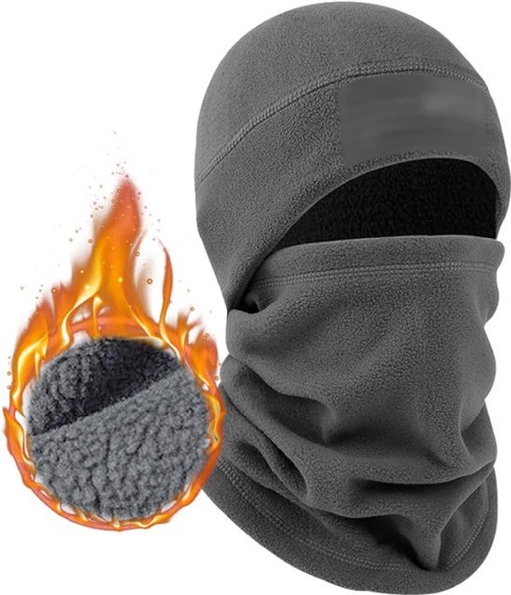 Warme Winddichte Bivakmuts - Grijs - Multifunctioneel Masker voor Motorfiets, Snowboarden, Skiën - Uniseks 52