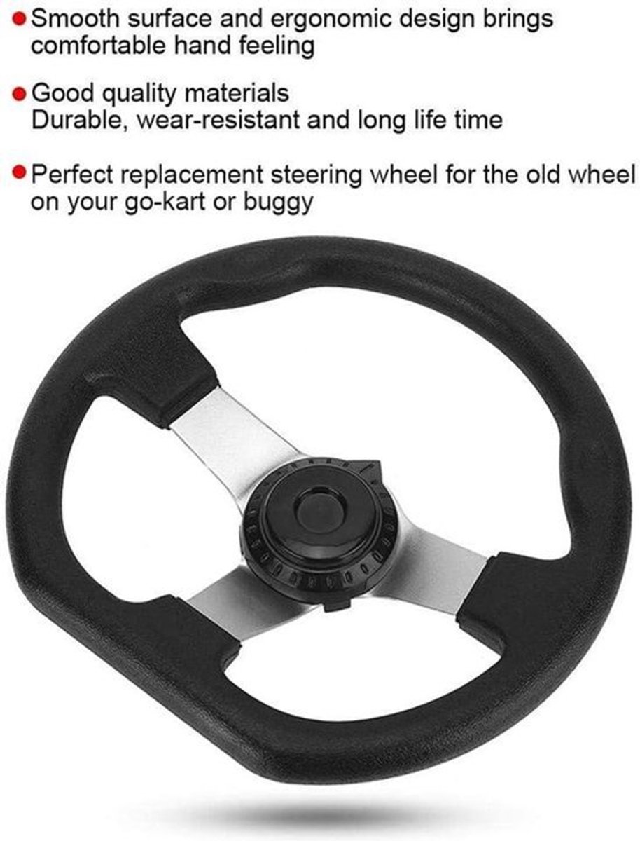 Go Kart Stuur - Hoogwaardig Stuurwiel 270mm voor Go Kart Racing Auto Accessoires